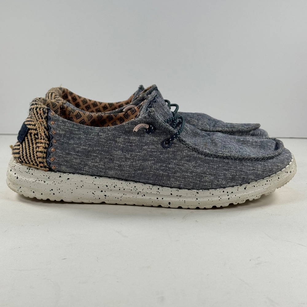 Hey Dude Wendy Chambray Lapis Blue‎ "denim" slip On Shoes Women's Size 7